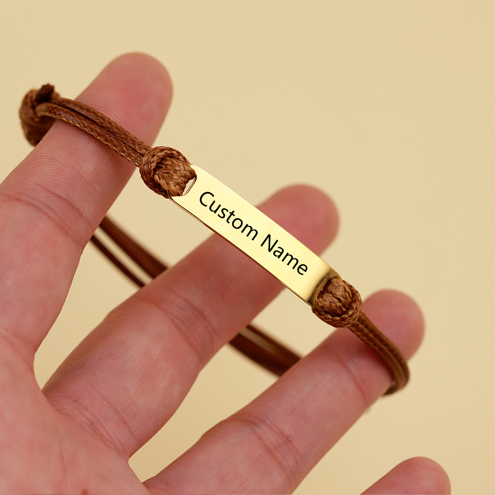 Gelang Nama Huruf Kustom Gelan - Men'S Accessories Jewelry Bracelet ulasan dan harga