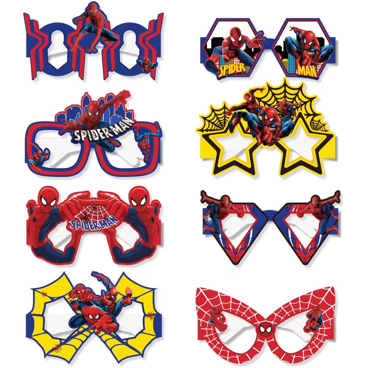 8 Buah Kacamata Kertas Spider- - Men'S Accessories Glasses ulasan dan harga